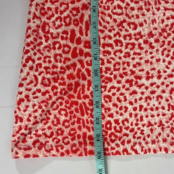 J. McLaughlin XL White/Red Animal Print Blouse - Picture 10 of 10